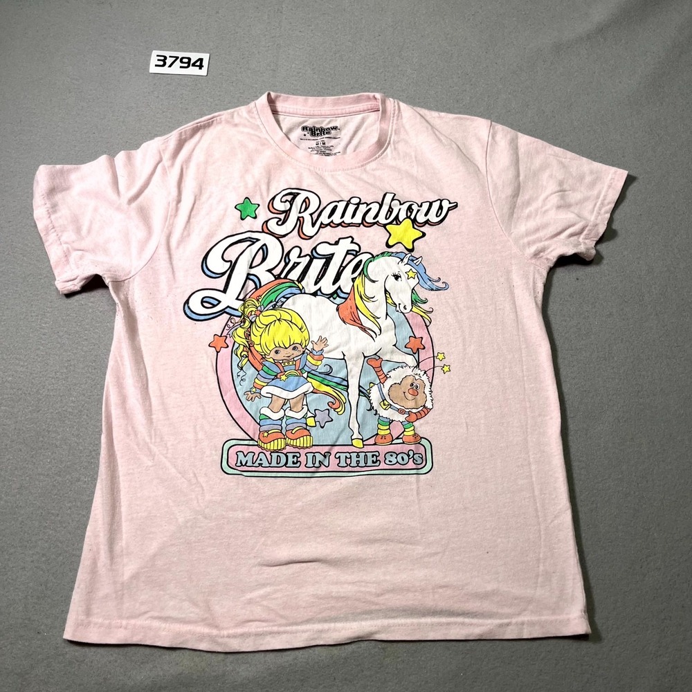 Rainbow Brite Made in the 80s T Shirt Mens Medium Pink Graphic Print Cotton
